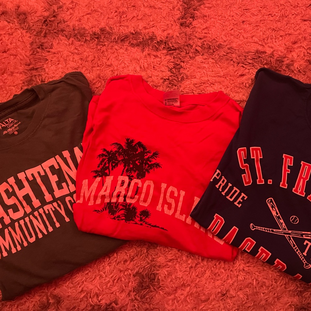 three comfy graphic tees. but seperate for $4 a piece or all three for $10